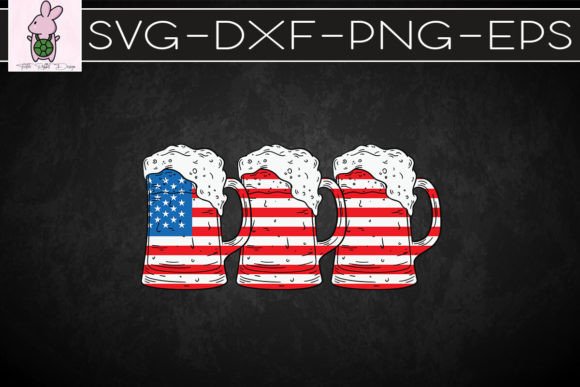 4th of July Beer American Flag SVG