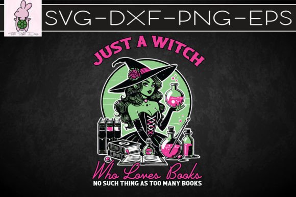 A Witch Who Loves Books SVG