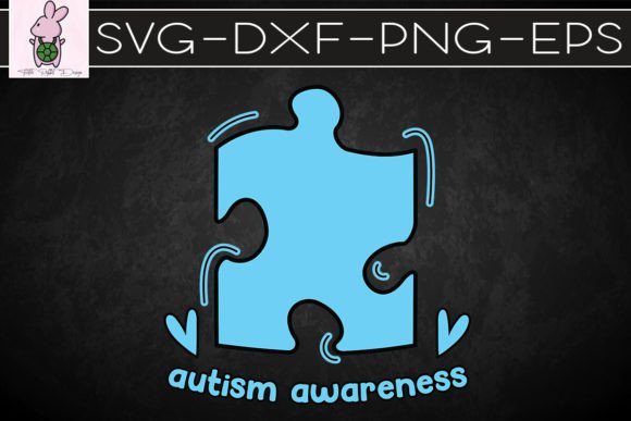 Blue Puzzle Piece Art SVG