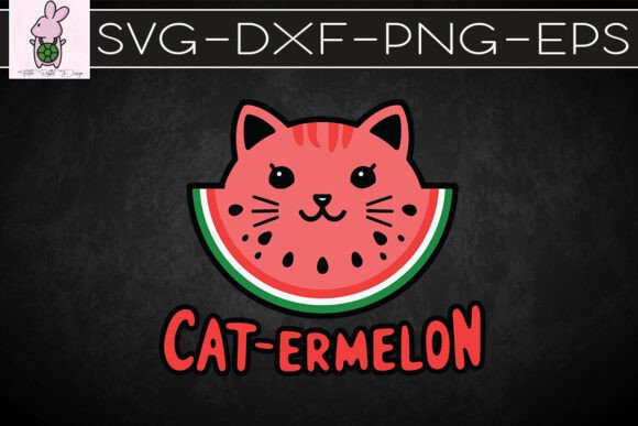 Cat-ermelon Watermelon Funny SVG
