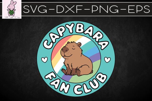 Cute Capybara Fan Club SVG