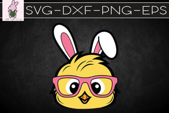 Cute Chick Bunny Ears Easter SVG