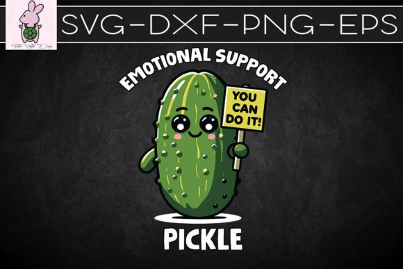 Emotional Support Pickle Veggie SVG