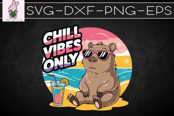 Summer Capybara Chill Vibes Only SVG